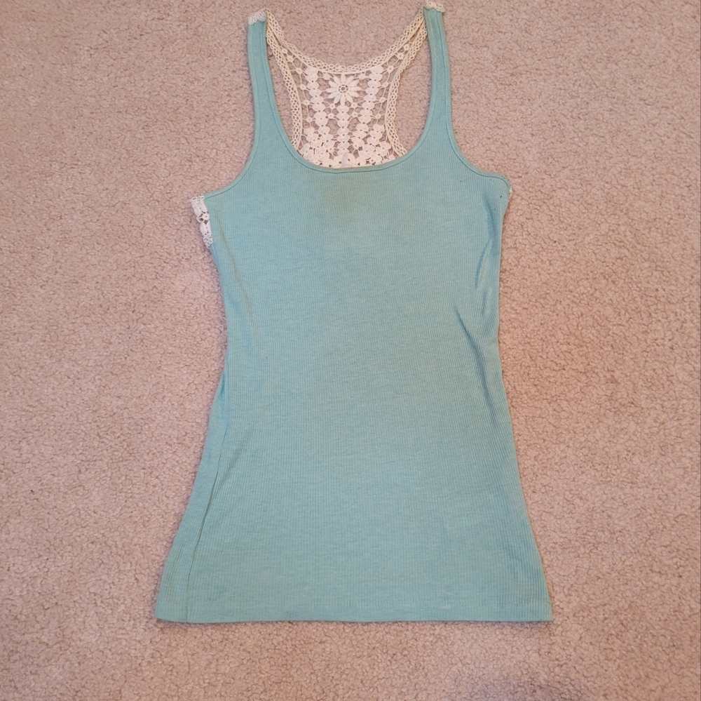 Lace Back Ribbed Tank - Picture 5 of 5